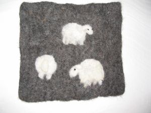 Schafe auf Filz